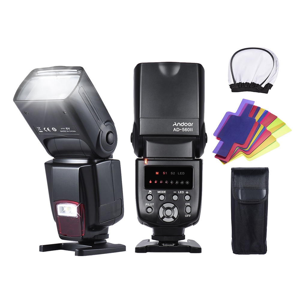 Andoer AD-560II Pro Universal Camera Flash Speedlite for Nikon Canon Olympus Pentax DSLR Camera Flash Speedlite Original