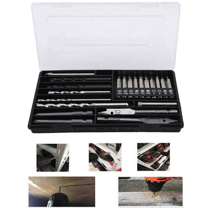 21pcs Anti Slip Phillips Screwdriver Bits Set Quick Release Hex Shank Magnetic Tip Single Side Screw Driver Bit