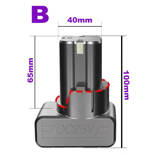 100% 25V Elektrische Schroevendraaier Accu Accu Accu Accu Accu Snoerloze Schroefdraaier Elektrisch Gereedschap Accu