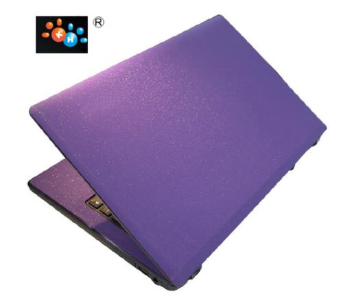 Laptop Carbon fiber Vinyl Skin Sticker Decal Cover for GIGABYTE Aero 15 15X 15.6": Purple Glitter