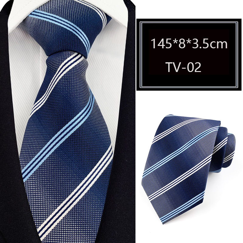 8CM Mens Necktie Stripes Floral Ties For Man Groom Jacquard Woven Neck Tie For Business Wedding Party: black
