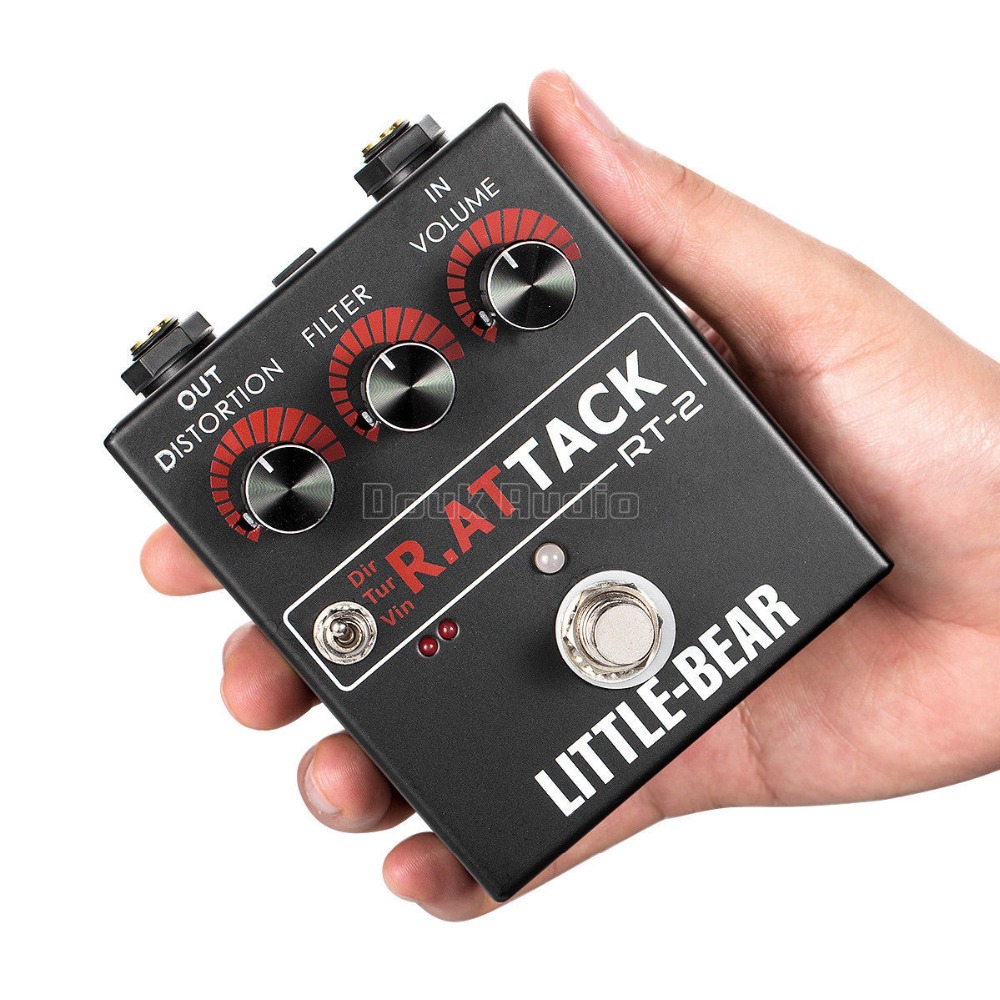 Kleine Beer Hifi Elektrische Gitaar Effector 3 Rat Model Vies/Turbo/Vintage Stomp Box Pedaal Lm308an Gitaarversterker
