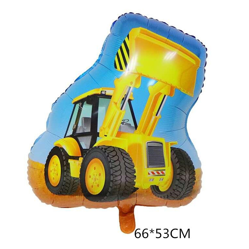 Cartoon Auto Ballon Engineering Fahrzeug Bagger Kran Gabelstapler truckchildren der geburtstag party dekorationen Spielzeug Ballons: bulldozer