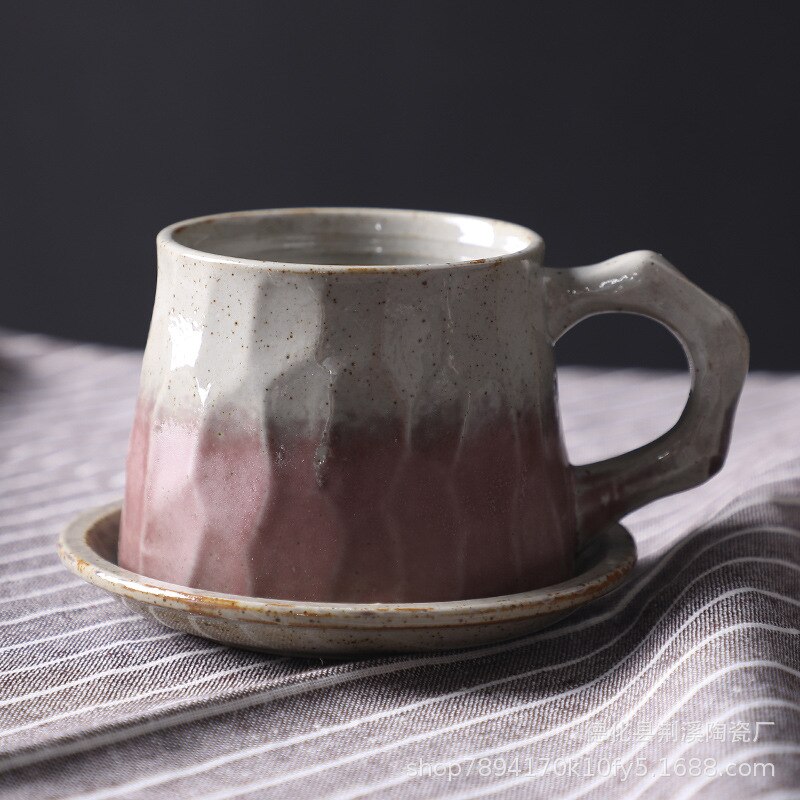 Porseleinen Kop En Schotel Set Keramische Kopje Thee Set Japanse Stijl Vintage Koffie Mok Porselein Koffiekoppen Turkse: Rood