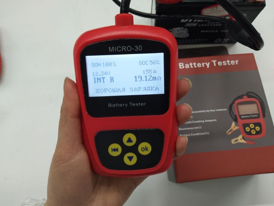Newest2019 LANCOL Micro-30 moto voiture batterie charge 300 CCA testeur/Conductance mauvaise cellule testeur analyseur de Diagnostic