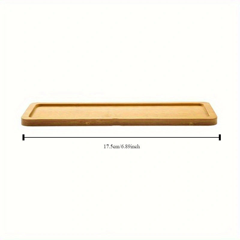 Plateau de vanité en bambou 1 pièce, accessoires de salle de bains rectangulaires en bois, organisateur de réservoir de toilette