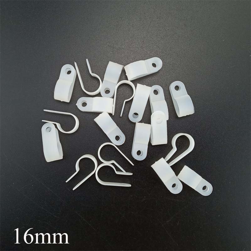 100PCS 16mm R-Type Nylon Cable Clamp 5/8" black R-Type Cable Clamp Cable Clips