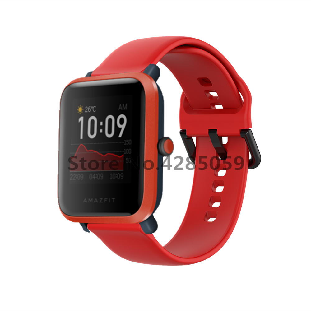 Correa de silicona para reloj Huami Amazfit Bip S U, pulsera deportiva de 42mm para Xiaomi Amazfit GTS / 2 / 2e / Mini / GT2