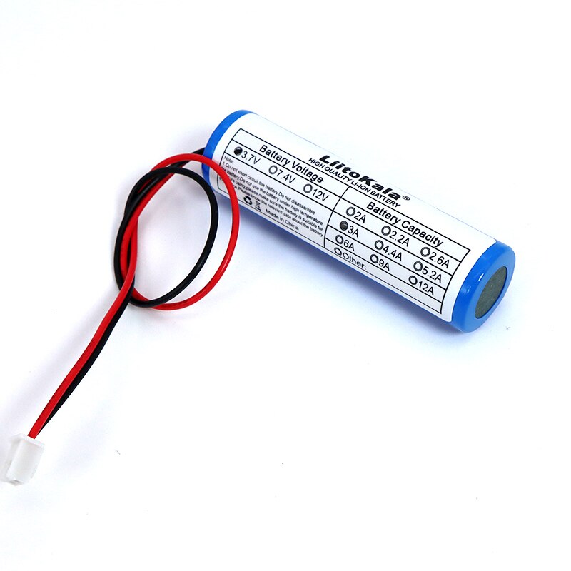 3.7V 18650 Lithium Battery Pack 1S1P 3000mAh Fishi... Grandado