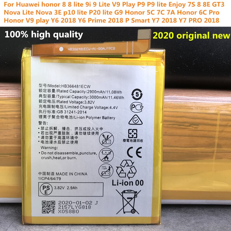 Original HB366481ECW Battery 3000mAh For Huawei Honor 7A Pro AUM-AL29 AUM AL29 Battery