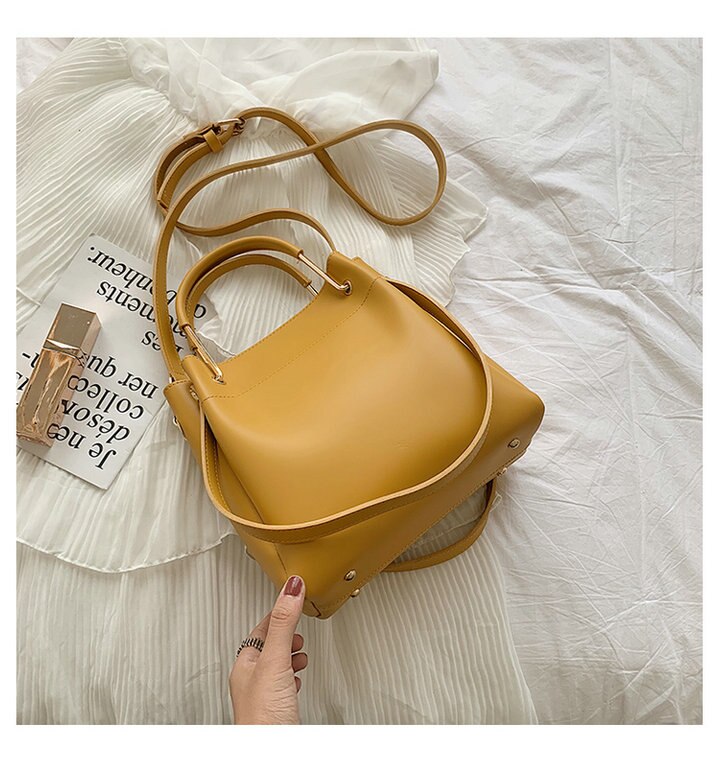 Alta qualidade das senhoras da forma sacos do mensageiro das mulheres bolsa de couro bolsas de ombro do plutônio sólida pequena aleta sacos crossbody B41-79: Amarelo