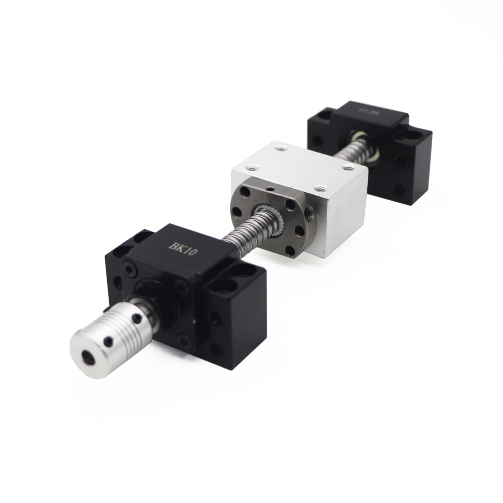 SFU1204 200 250 300 350 400 450 500 550 600mm vis à Billes roulée C7 avec 1204 bride écrou à bille simple BK/BF10 Bout usiné CNC