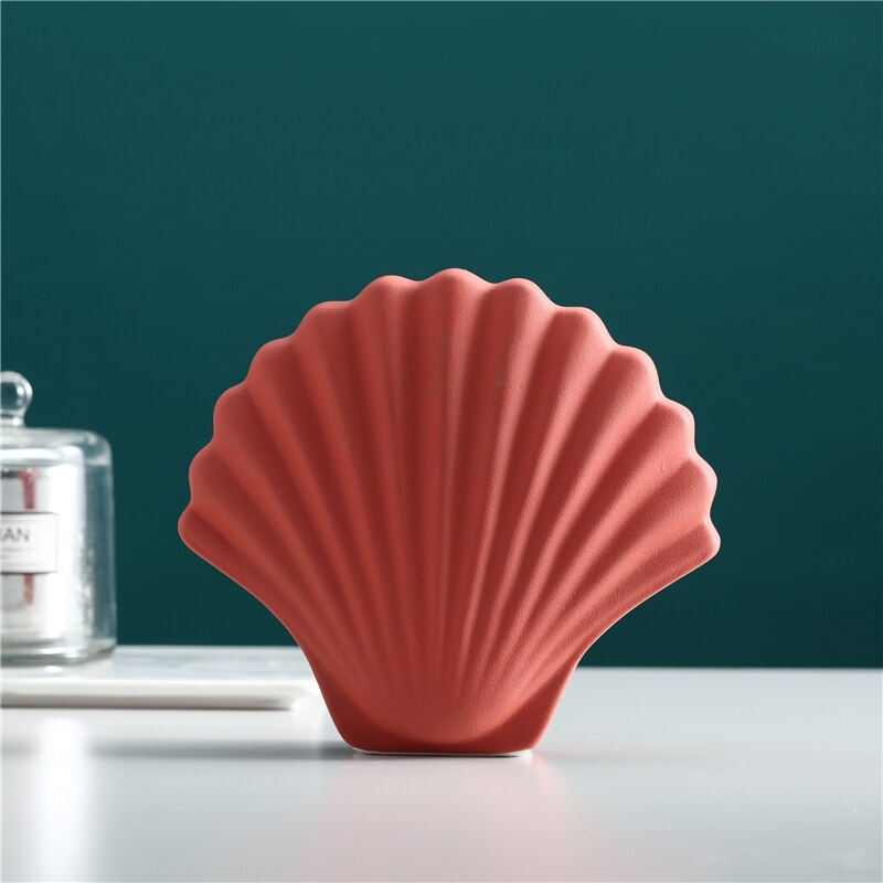 Nordic ceramics vase shell Simulated animal Modern home decorations Flower arrangement Crafts ornaments wedding vases