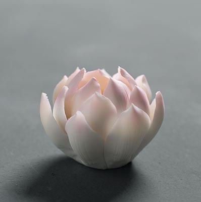 handwork ceramics Lotus Handmade ceramic flower tea Tea pet Home decoration: 6x4.5cm