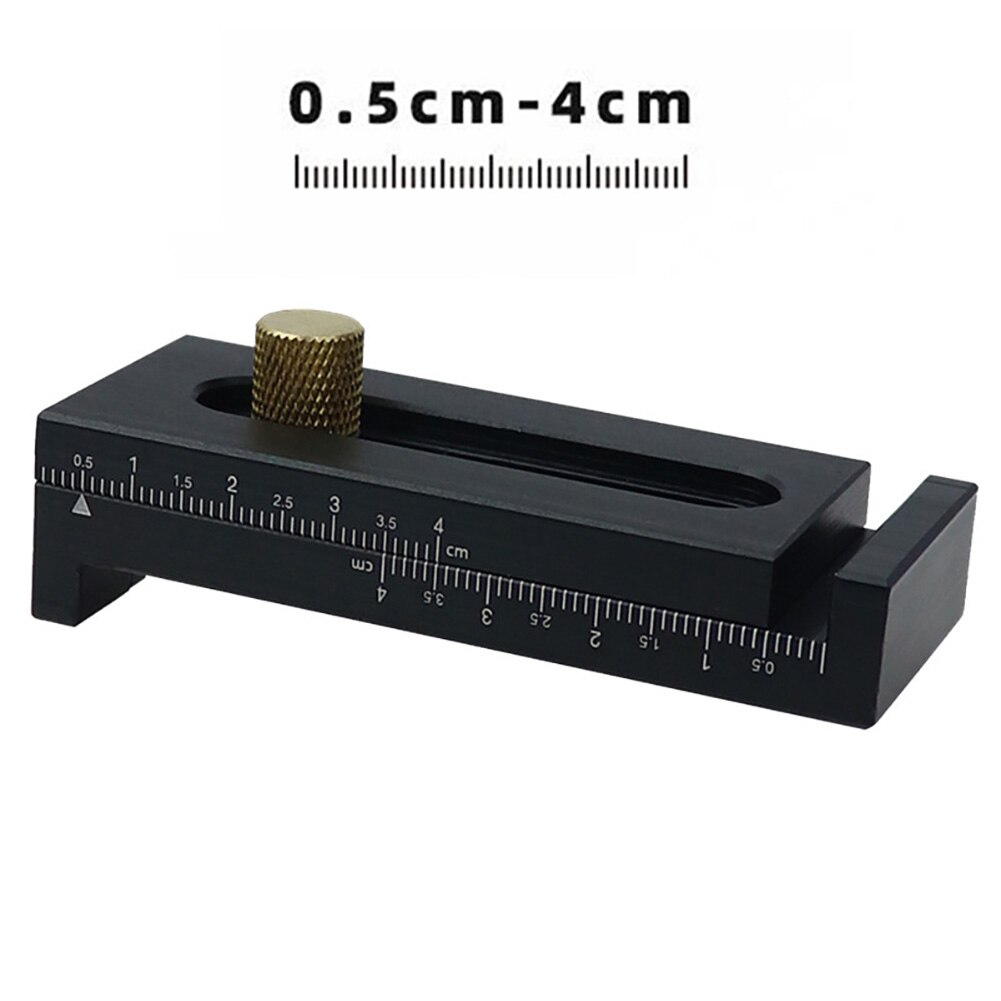 Regla para carpintería práctica, calibrador de costura de sierra, huecos, ajustador de ranura de sierra, herramienta de trabajo de madera