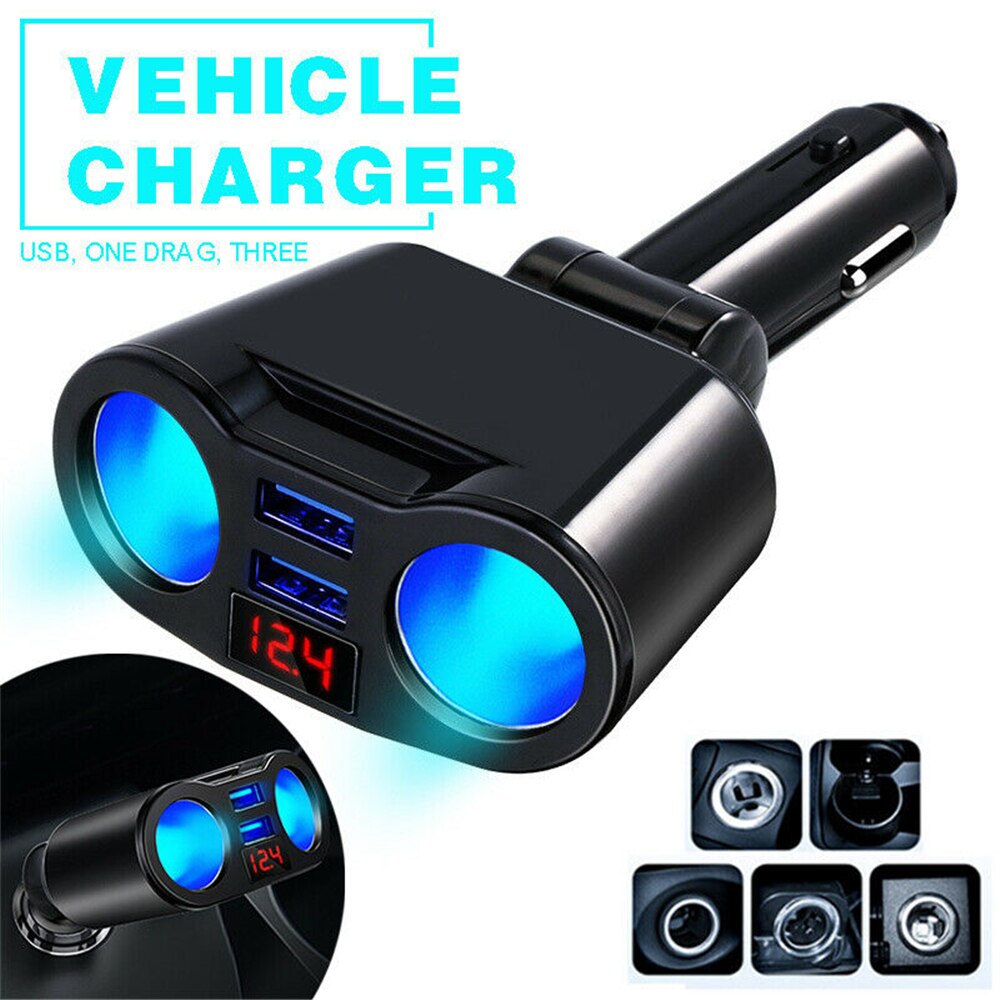 Dual-usb-autoladegerät,  dc 12v 3.1a zigarettenanzünder-adapter, kfz-handyladegerät