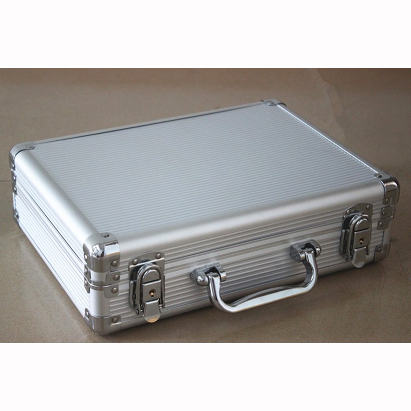 Aluminium værktøjskuffert kuffert værktøjskasse filkasse slagfast sikkerhedsetui udstyr kamerahus med forskåret skumfri