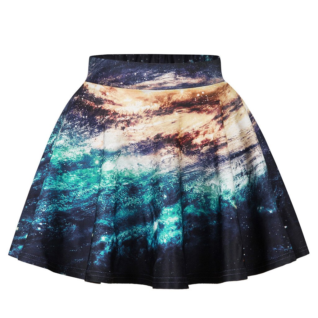 SAGACE Summer Kid Girl Short Skirt Multi-Color Girl Individual Personality Colorful Princess Daily Pleated Ball Gown Skirt: Green