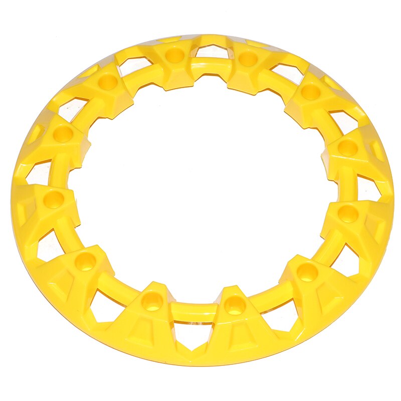 4pcs 6-inch ATV Wheel Trim Hub Protection Decor Rim Cap Universal Vehicle All Terrain wheel Plastic Cover fit to 6 inch wheels: YELLOW