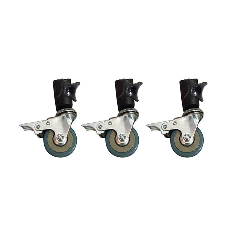 MOOL 3PCS 22mm Photo Studio Universal Caster Wheel Tripod Pulley Heavy Duty for Light Stands/Studio Boom