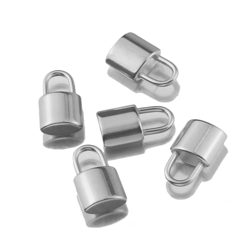 5pcs/lot Charms Lock 16.5*10mm Stainless Steel Pendants Gold Jewelry Making DIY Handmade Craft for Bracelet Necklace