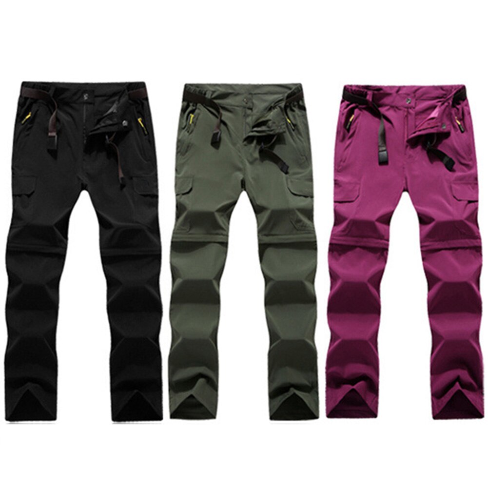 Quick Dry Summer Unisex Trousers Pants Adjustable Fishing Detachable Zip Off Water Resistant Climbing Walking Hiking Outdoor