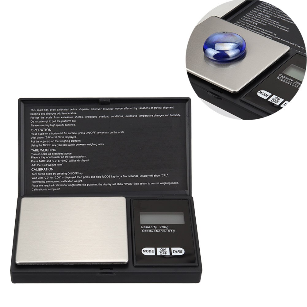 High Digital Pocket Scale 200 x 0.01g Fine Balance Digital Scale Coin Weighing Scales for Jewelry LG66