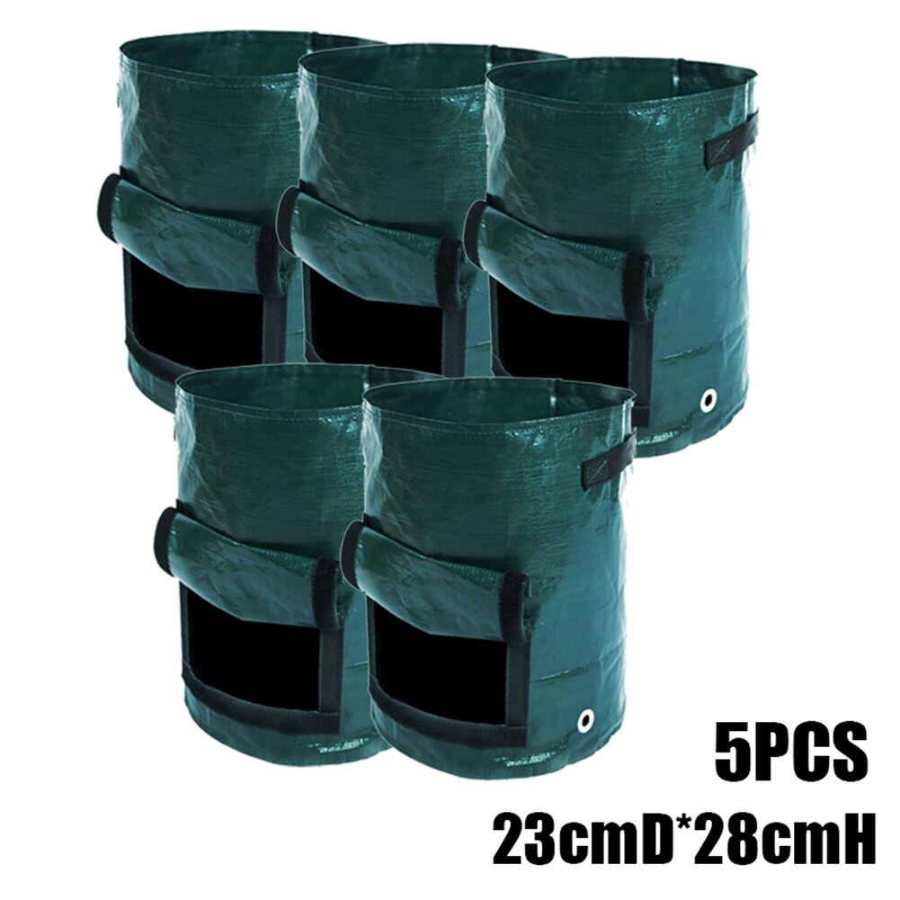 Worki robić uprawy ziemniaków sadzarki ogrodowe pomidory warzywne pojemniki na rośliny garnki H88F: 23cmD i 28cmH 5szt