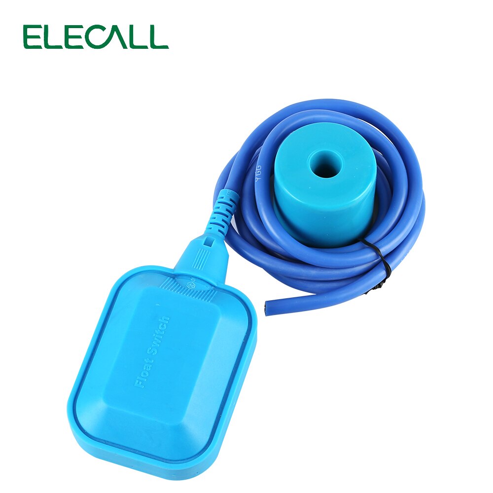 ELECALL 3M/4M Float Switch Controller Silicone Wire High Temperature Liquid Fluid Water Level Float Switch Contactor Sensor