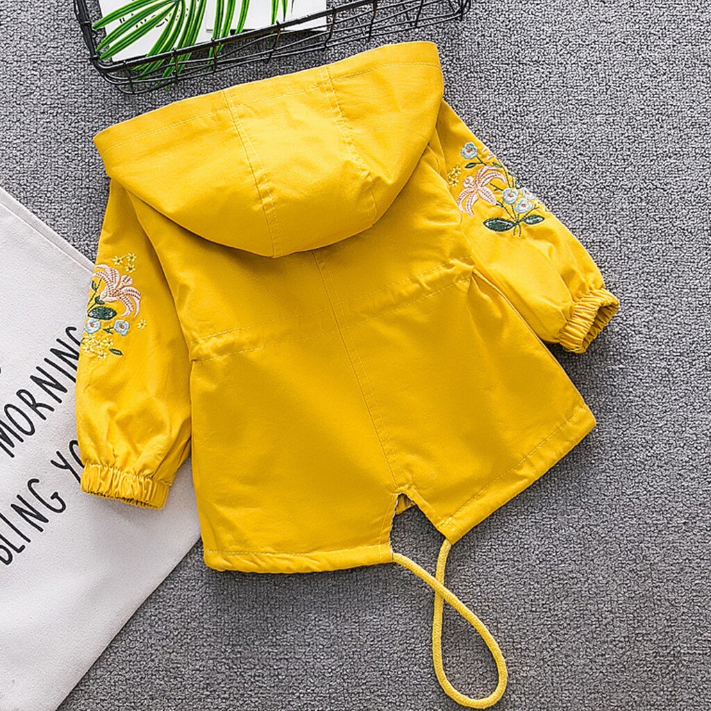 Windjack Kinderen Jassen Peuter Baby Kleding Kids Meisjes Bloemen Hooded Winddicht Jas Uitloper Casual Kleding
