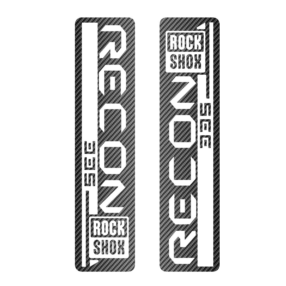For Rock Shox Recon 335 Carbon Fibre Protective Bike Fork Sticker Decals Mountain Bike Cycling Adhesive Decorative Sticker: white