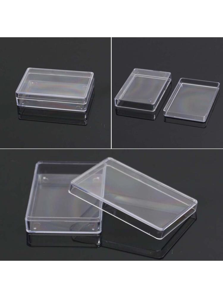 Rectangular Transparent Plastic Storage Case Playing Card Container for Club Q6PD