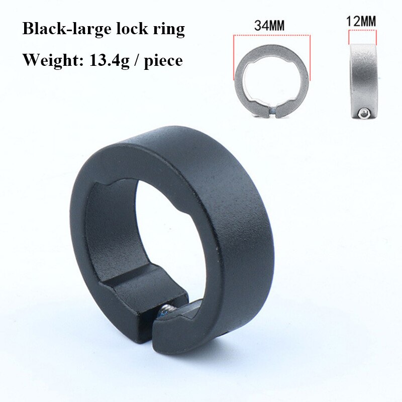 2 stücke Fahrrad Griffe Ring 8/12mm Aluminium Legierung Ende Schloss Ringe MTB Mountain Road Bike Lenker Fahrrad teile radfahren Zubehör: 2pcs BLACK 12MM