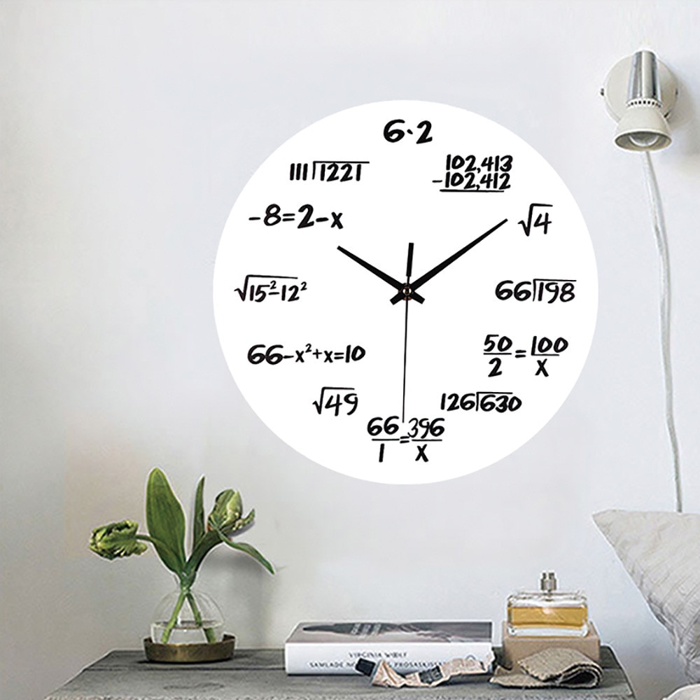 Silent Math Equations Polytechnic Digital Wall Clock Clock Feb 13 P30
