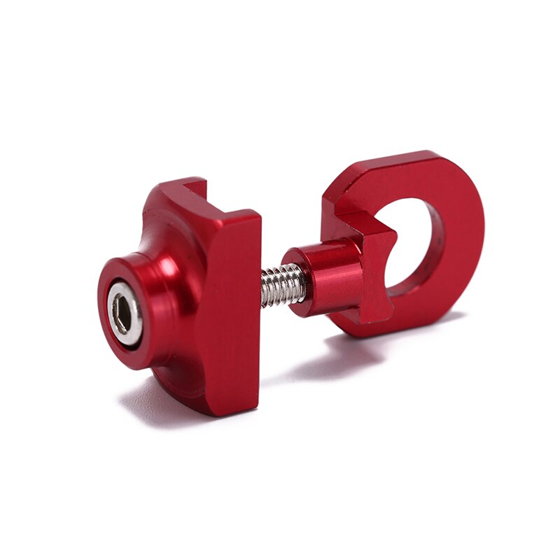 Łącznik regulator łańcucha DIY modyfikacja specjalny wioślarz robić formowania ultralekki aluminiowy napinacz łańcucha BMX: Czerwony