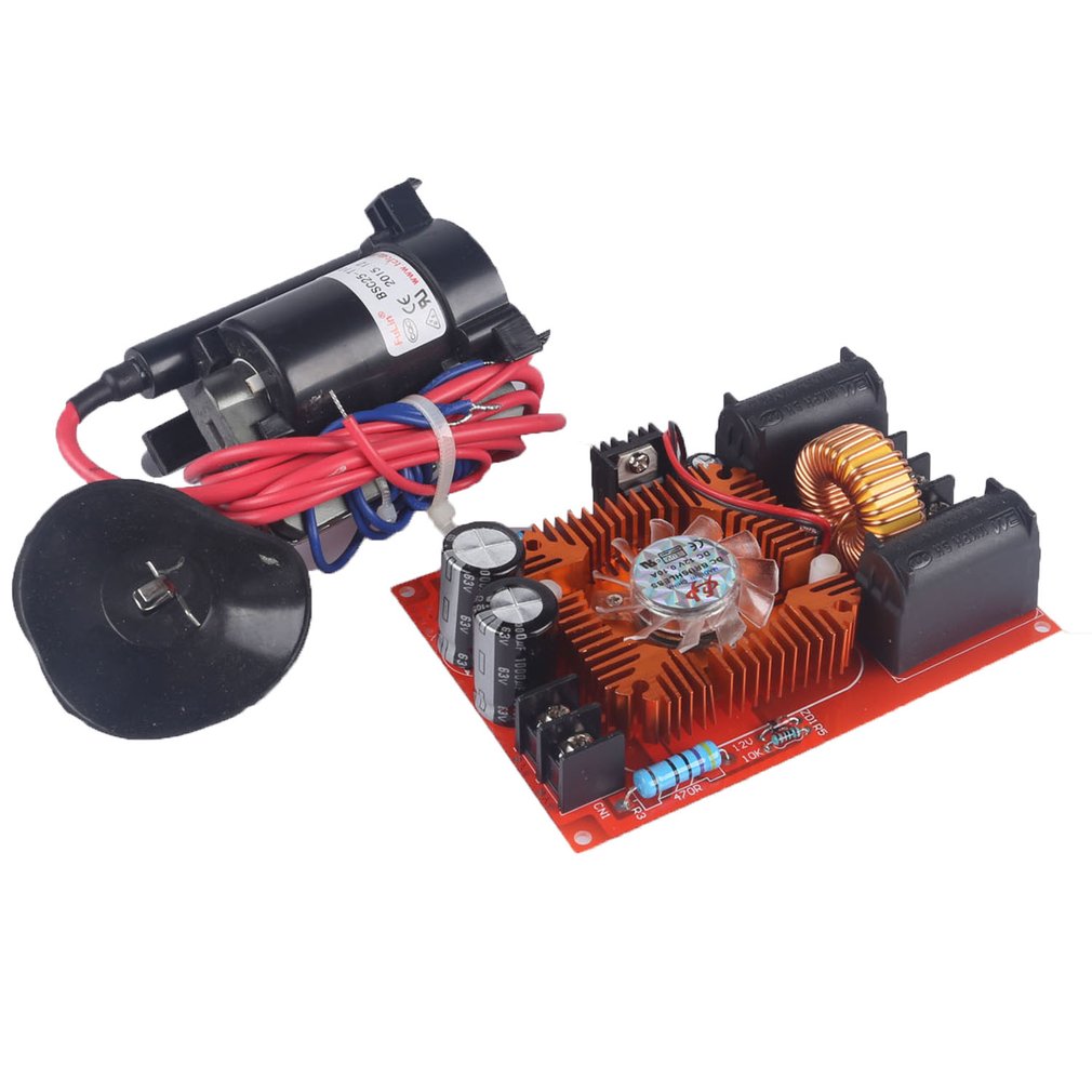 DC 12-30V ZVS Tesla Coil Flyback Driver/SGTC/Marx Generator + Ignition Coil + Fan 24V