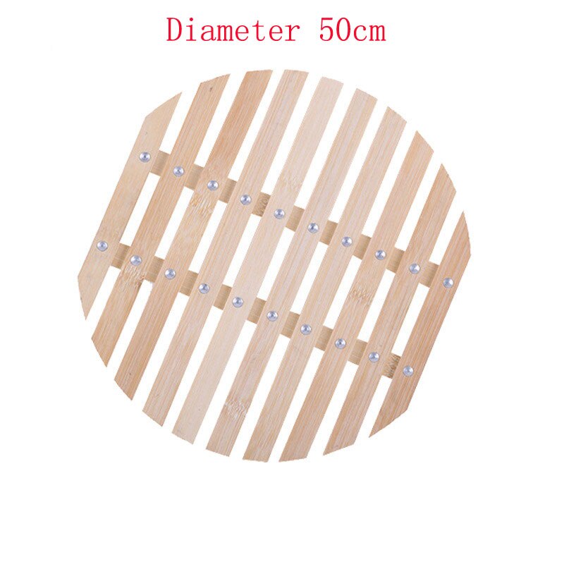 Thickened bamboo steamer with stainless steel steamer bread frame Dessert fish meat food steamer Dumpling Cooker Dim Sum Basket: No edge 50cm