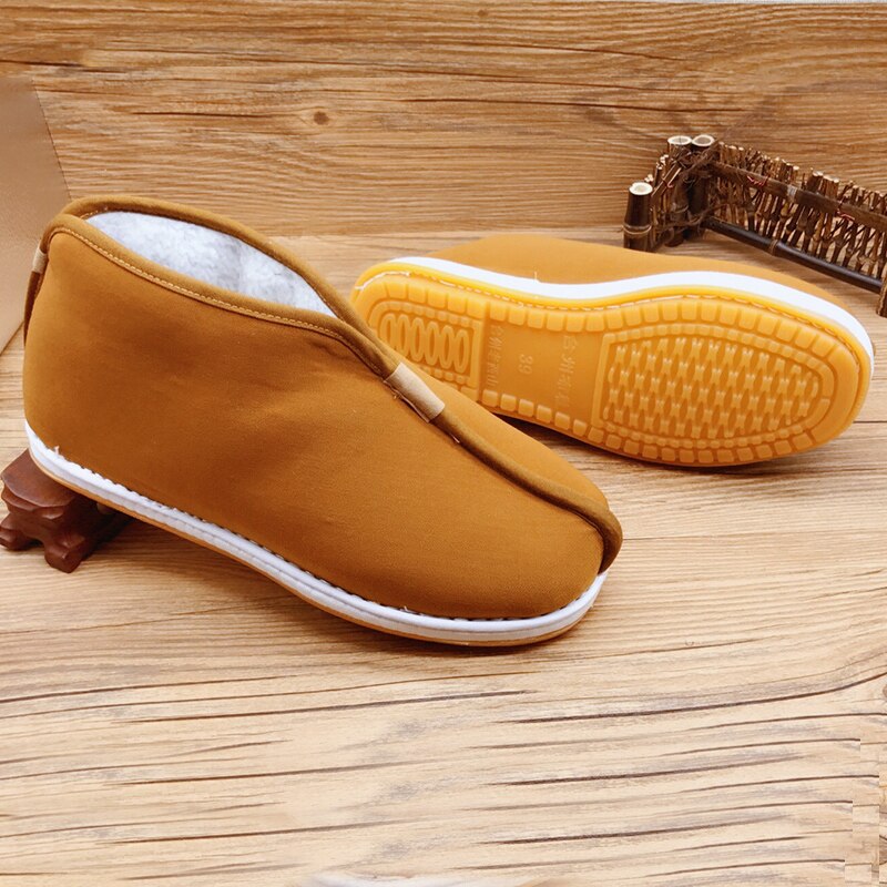 Moine chaussures hiver peluche coton chaussures moine coton chaussures hommes haut épaissi antidérapant moine coton chaussures moine chaussures coton