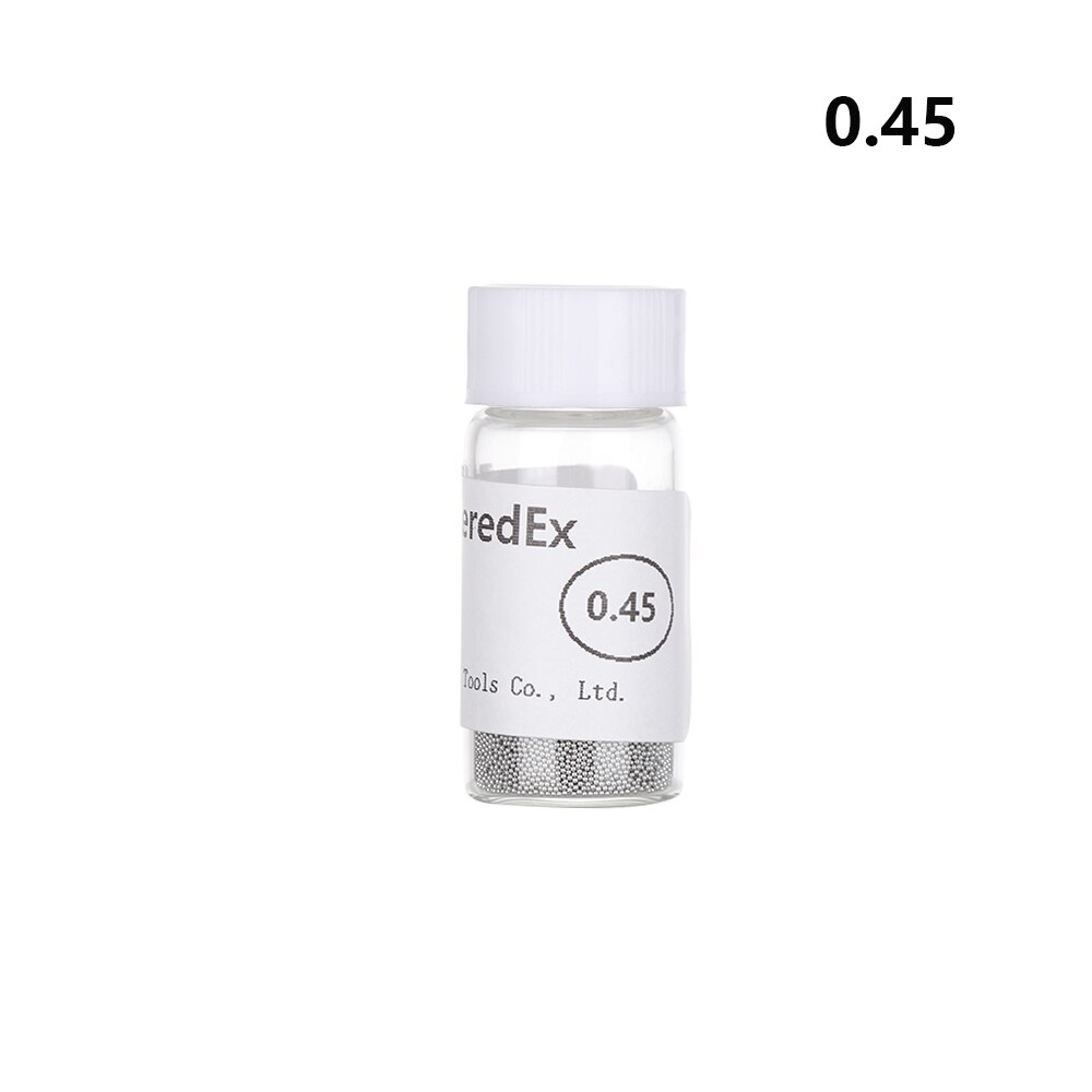 1Bottle BGA Reballing Balls(0.2 0.25 0.3 0.35 0.4 0.45 0.5 0.55 0.6 0.65 0.76 )BGA Solder Ball leaded For BGA Rework Repair Tool: 0.45mm