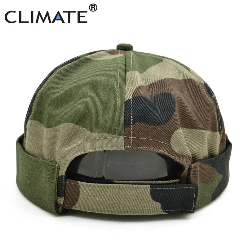 El Hip Hop balde de camuflaje de camarero Cap chino propietario del cubo sombreros estilo de la calle No pico plegable mayor gorra sombreros: Green Camou