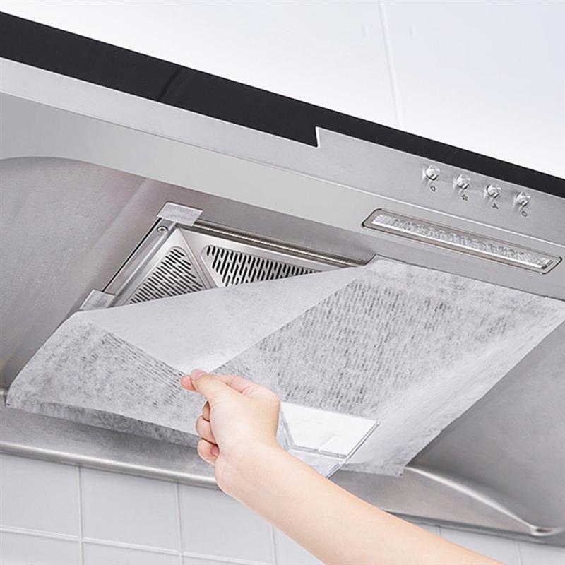 2pcs Grease Oil-absorbing Paper Extractor Hood Range Hood Filter Paper For Cooker Hoods Disposable Kitchen Oil Filter Paper