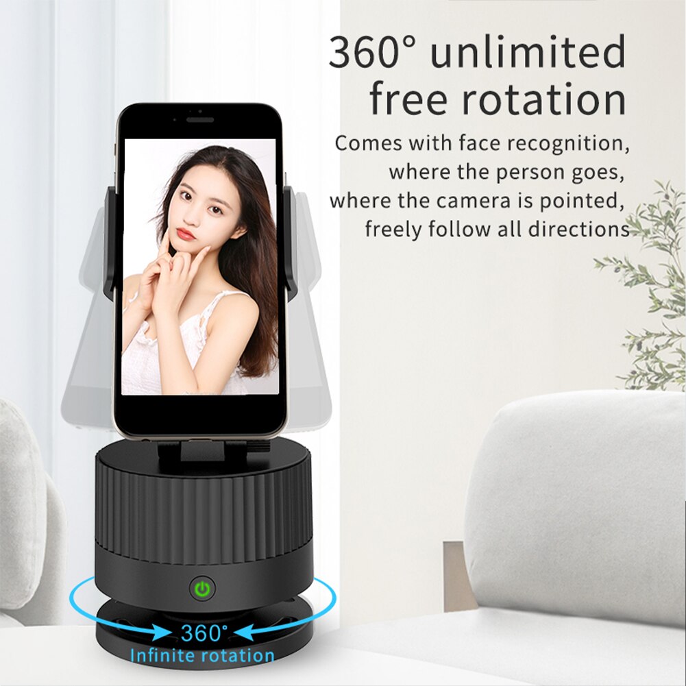 Gimbal Stabilizer Hands Free Photography Blogger Desktop 360 Degree Rotation Auto Face Tracking Smart AI Composition Universal