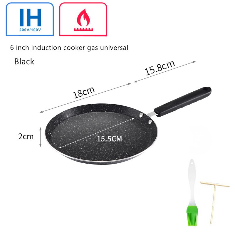 Nonstick Pan Pancake Steak Frying Pan Melaleuca Cake Special Small Omelette Breakfast Pan Pancake Pan: Black small