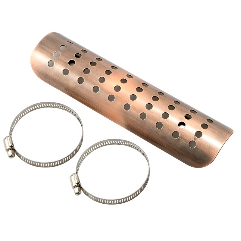 Protector de calor para tubo de escape de motocicleta, cubierta Universal antiquemaduras para Harley, personalizada, Chopper, Cruiser, Road King, Softail