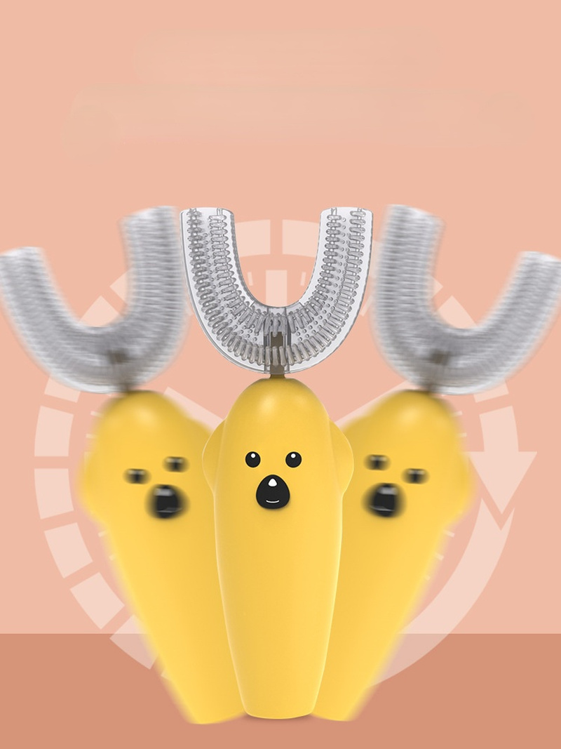 U 360° Kids Brush Automatic Sonic Electric Toothbrush for Kids USB Children Ultrasonic Mouthpiece Toothpaste 2022