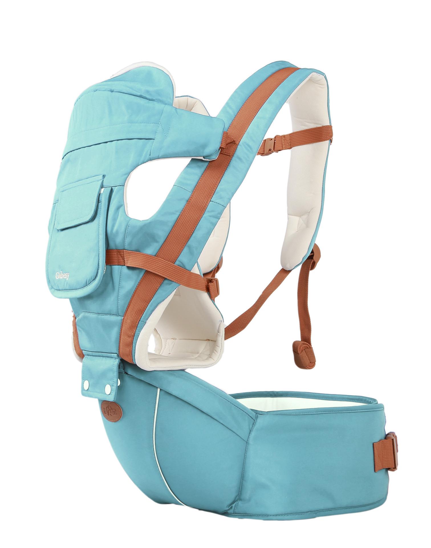 Porte-bébé multifonction 0-32 mois | Sac à dos en coton respirant pour attache kangourou pour bébé, sac à dos en toile pour cavalier: Bleu ciel