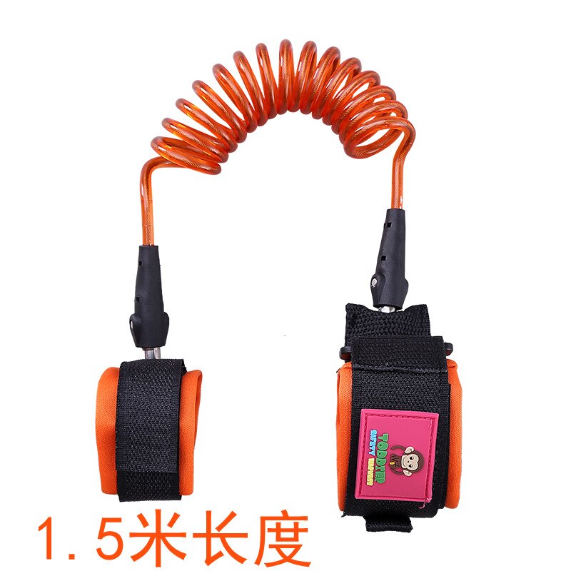 Cortar los niños caminando ala mano cuerda bebé bebés niños Anti-perdido pulsera mochila Anti-pérdida con cuerda: Orange 1 5m