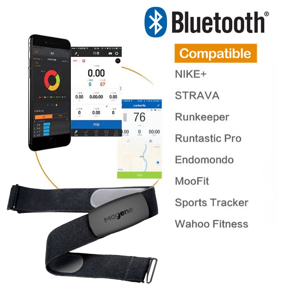 Magene H64 pulsometr Bluetooth Mrówka + Magene czujnik pas piersiowy komputer wioślarz Wahoo Garmin zdatność sportowy akcesoria