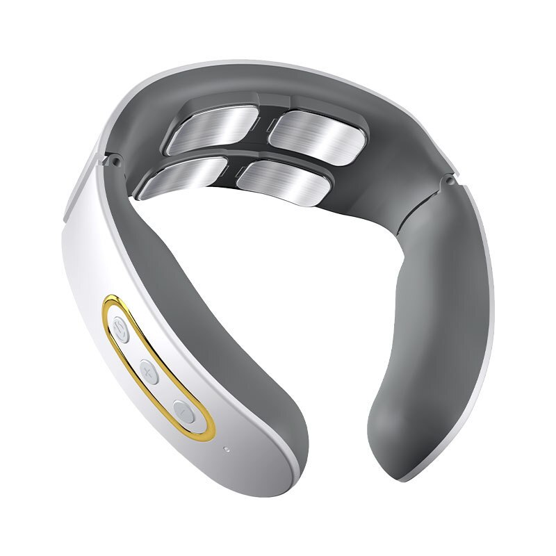 Masajeador de cuello eléctrico inteligente 4D, 6 modos, Control de potencia de pulso para la espalda, masaje de cuello por infrarrojos, herramienta para alivio del dolor, cuidado de la salud: White B