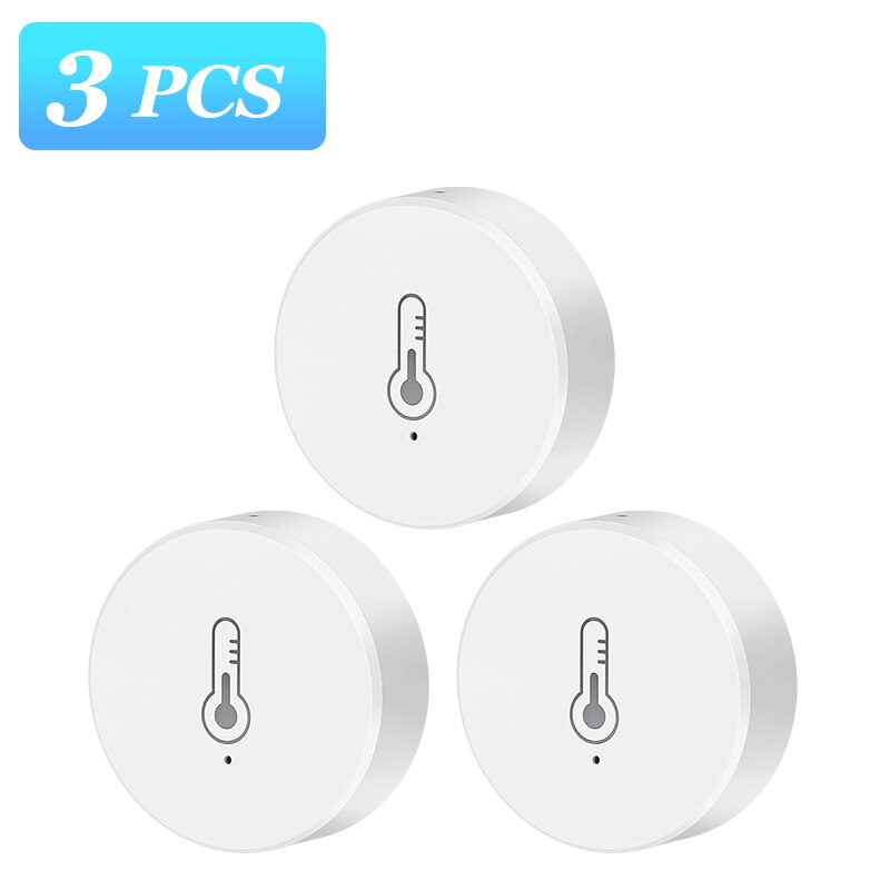 Aubess Tuya ZigBee Drahtlose Temperatur Feuchtigkeit Sensor Batterie angetrieben Clever Heimat Kontrolle Temperatur Feuchtigkeit Clever Leben: 3Stck